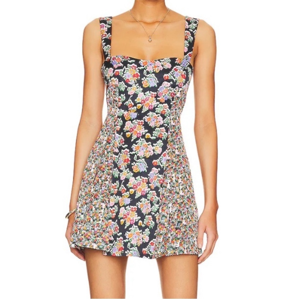 NWT For Love & Lemons Brookes Mini Dress in Floral Size Small